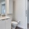 Bathroom with modern lighting